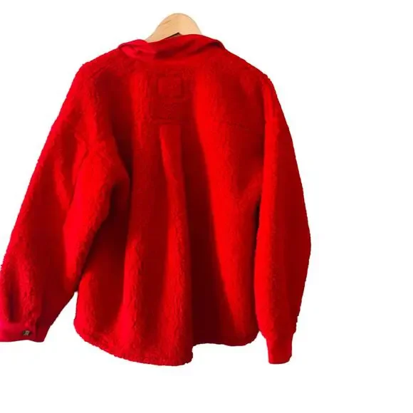 Thread & Supply Wubby Button Up Shacket Jacket Size M Medium Red - Picture 4 of 9